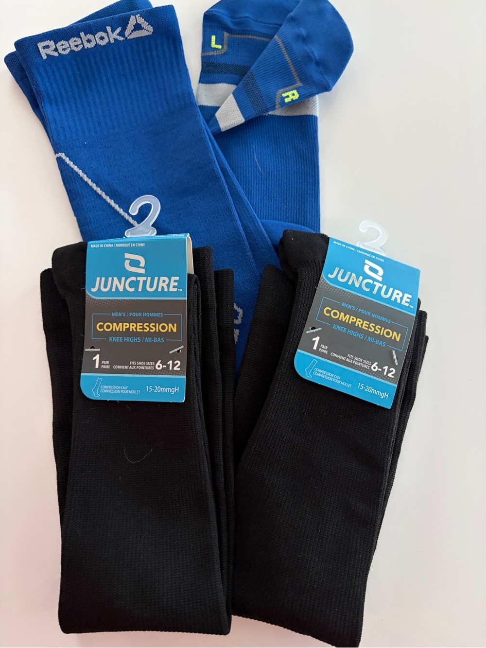 Men's Athletic Socks Combo - Blue & Black